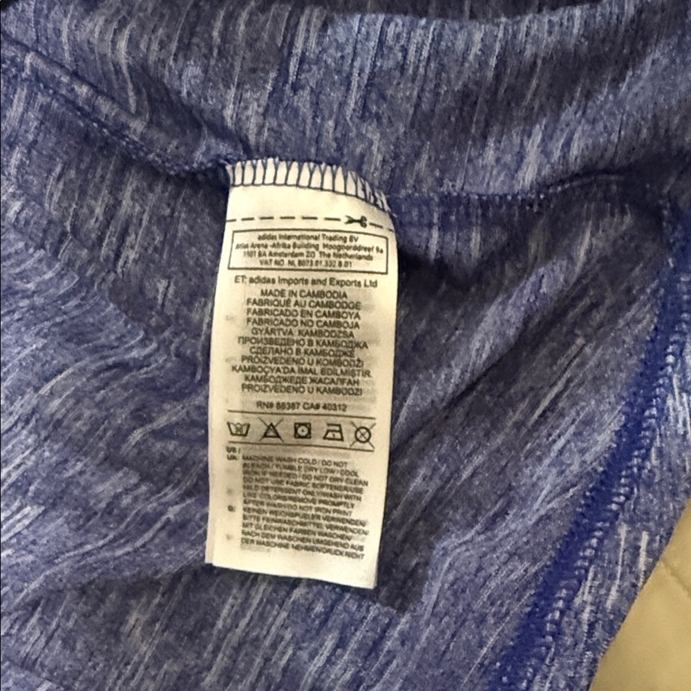 adidas Heathered Blue Tank Top with a Razorback [Small] - Picture 6 of 7